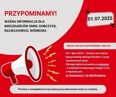 Zdjęcie artykułu Od 1.07.2025 r. obsługa klientów tylko w siedzibie Urzędu